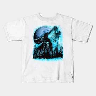 Howling wolf Kids T-Shirt